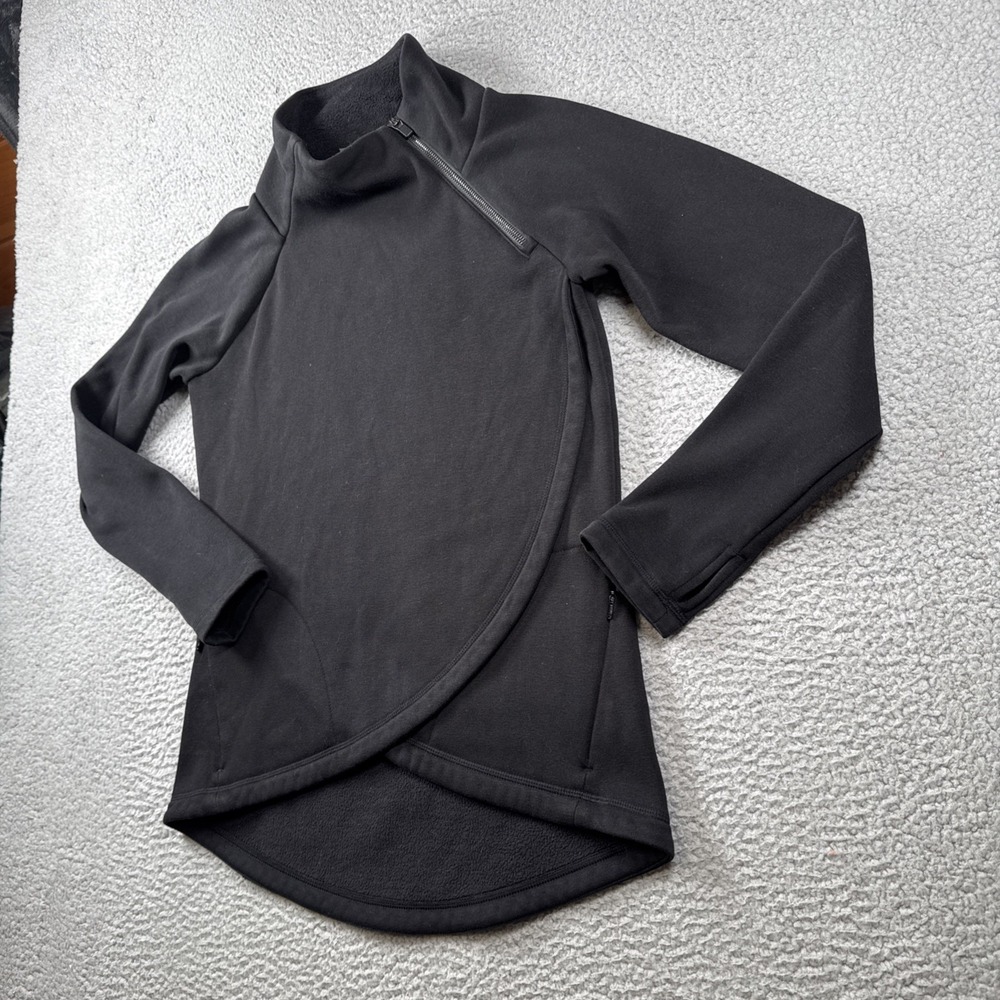 Athleta Cozy Karma Asym Pullover Sweatshirt Womens XS Long Sleeve Activewear - Picture 2 of 11